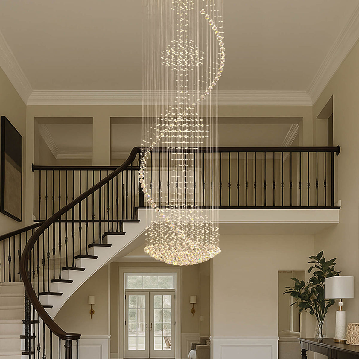 Kronleuchter Spirale Kristall Wohnzimmer