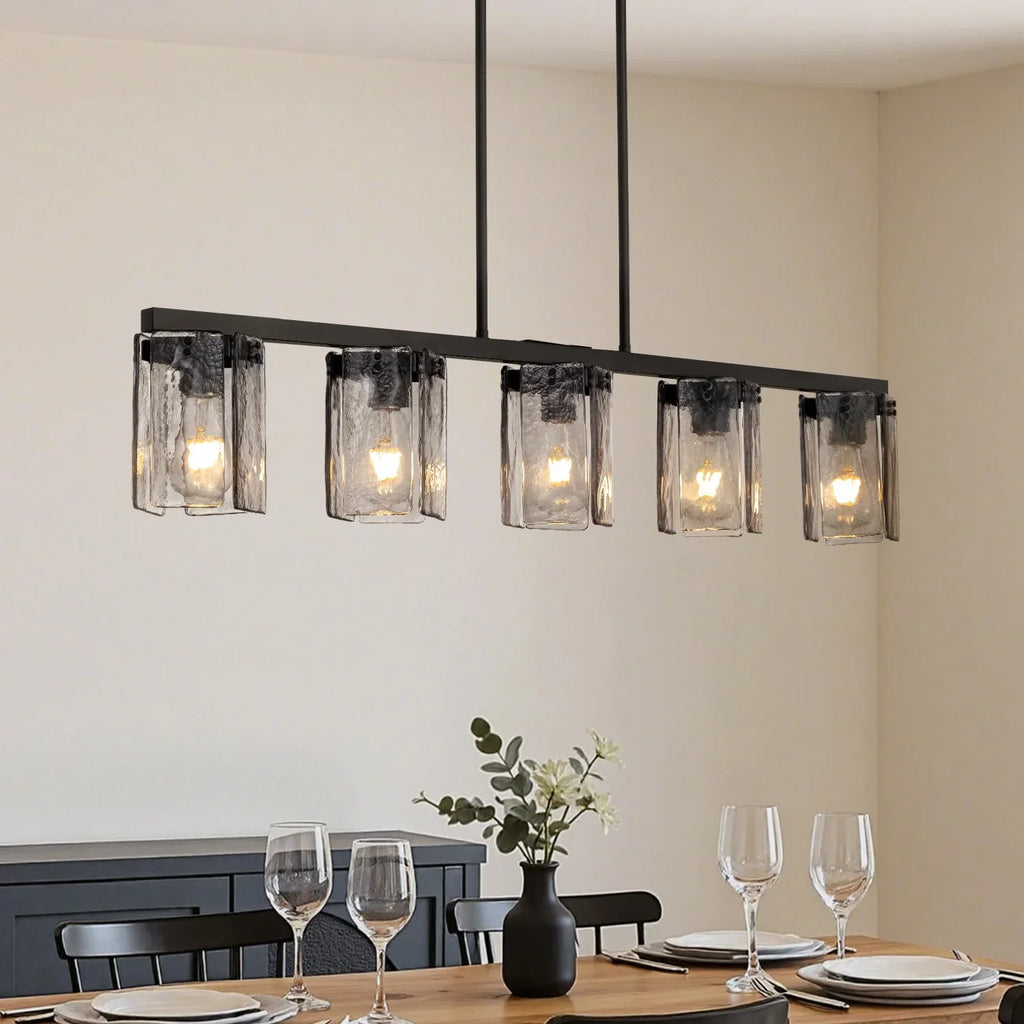 Kronleuchter Linear Rauchglas für Esszimmer