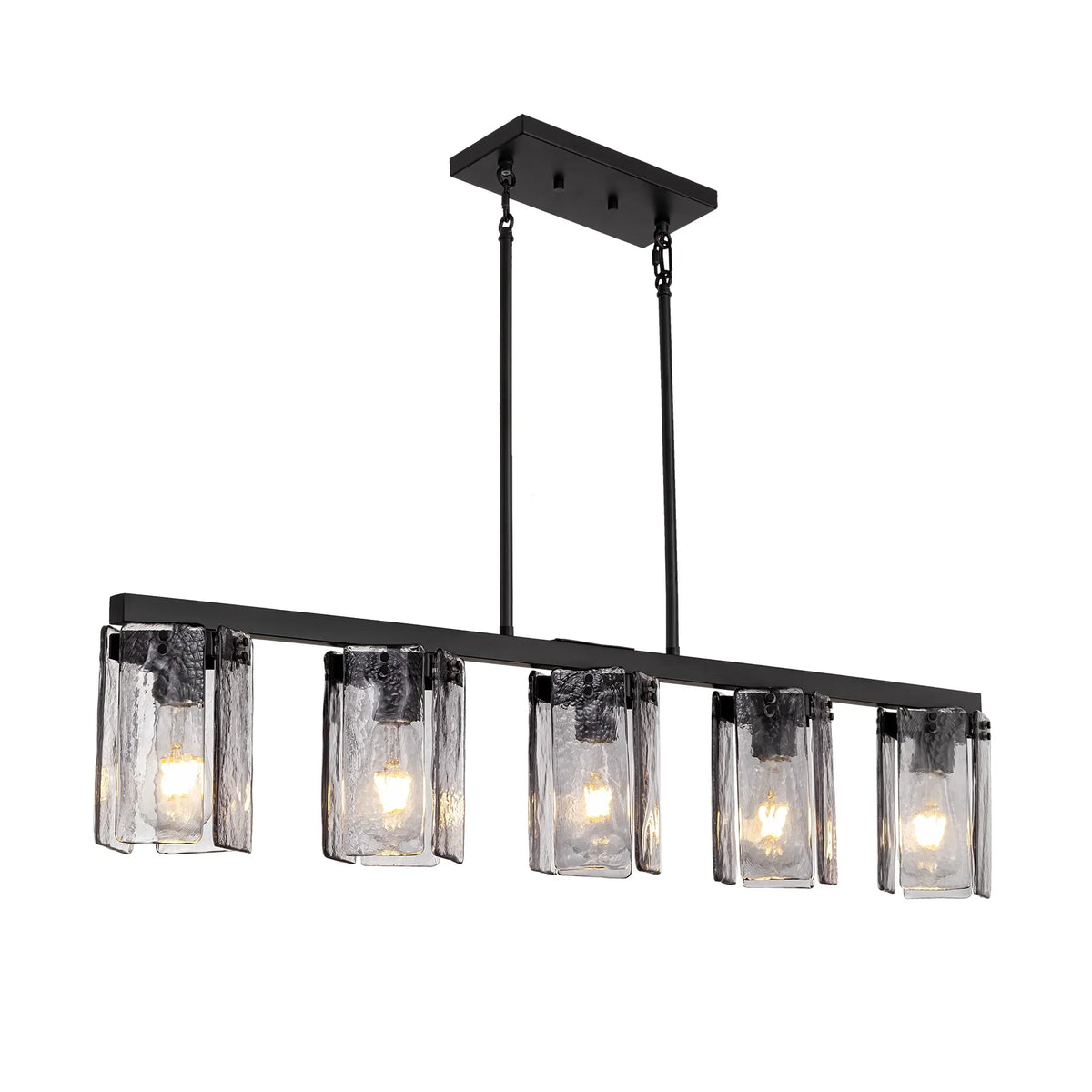 Kronleuchter Linear Rauchglas für Esszimmer