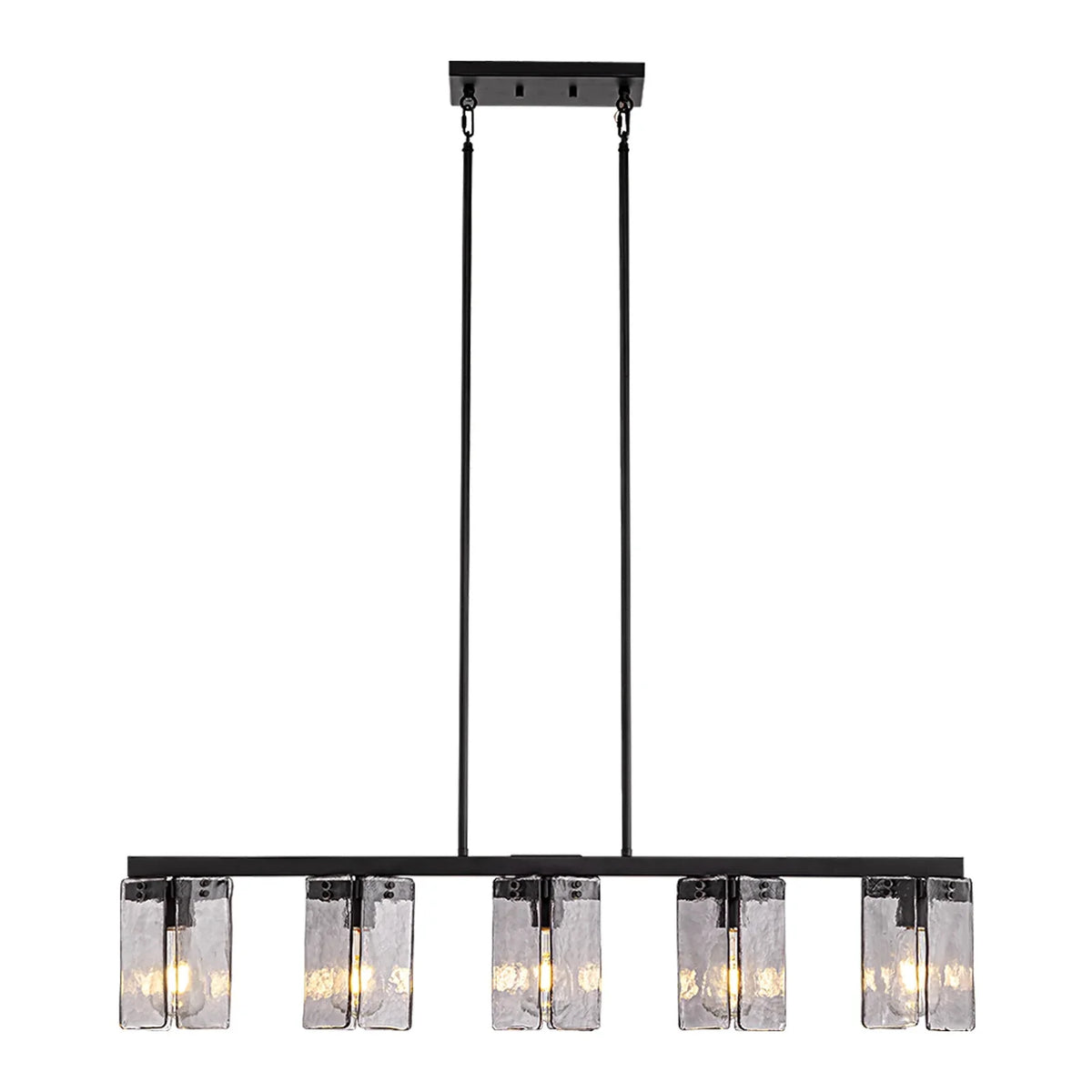 Kronleuchter Linear Rauchglas für Esszimmer