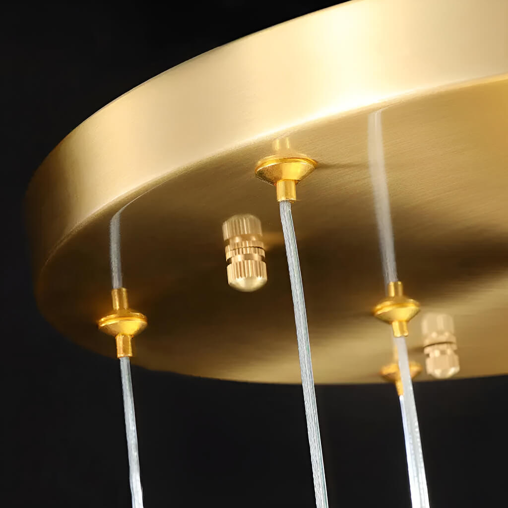 Kronleuchter Kristall Tropfen Gold für Treppenhaus und Eingang