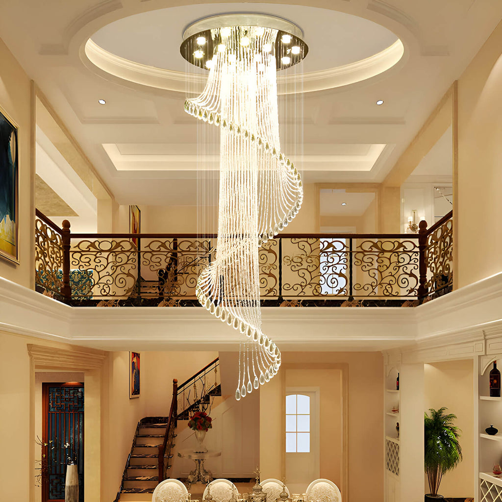 Kronleuchter Spirale Kristall Esszimmer