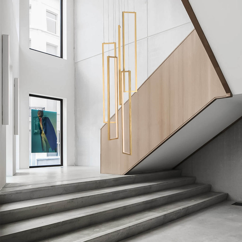 Kronleuchter 5 Flammig LED Smart Schwarz oder Gold für Esszimmer