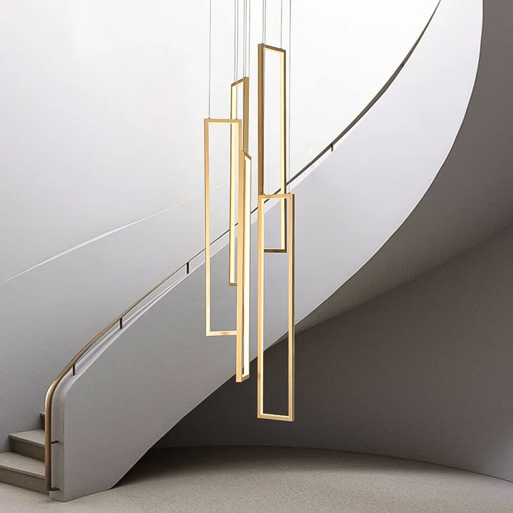 Kronleuchter 5 Flammig LED Smart Schwarz oder Gold für Esszimmer