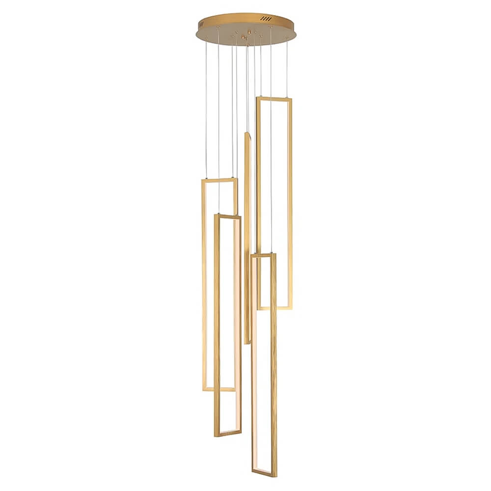 Kronleuchter 5 Flammig LED Smart Schwarz oder Gold für Esszimmer