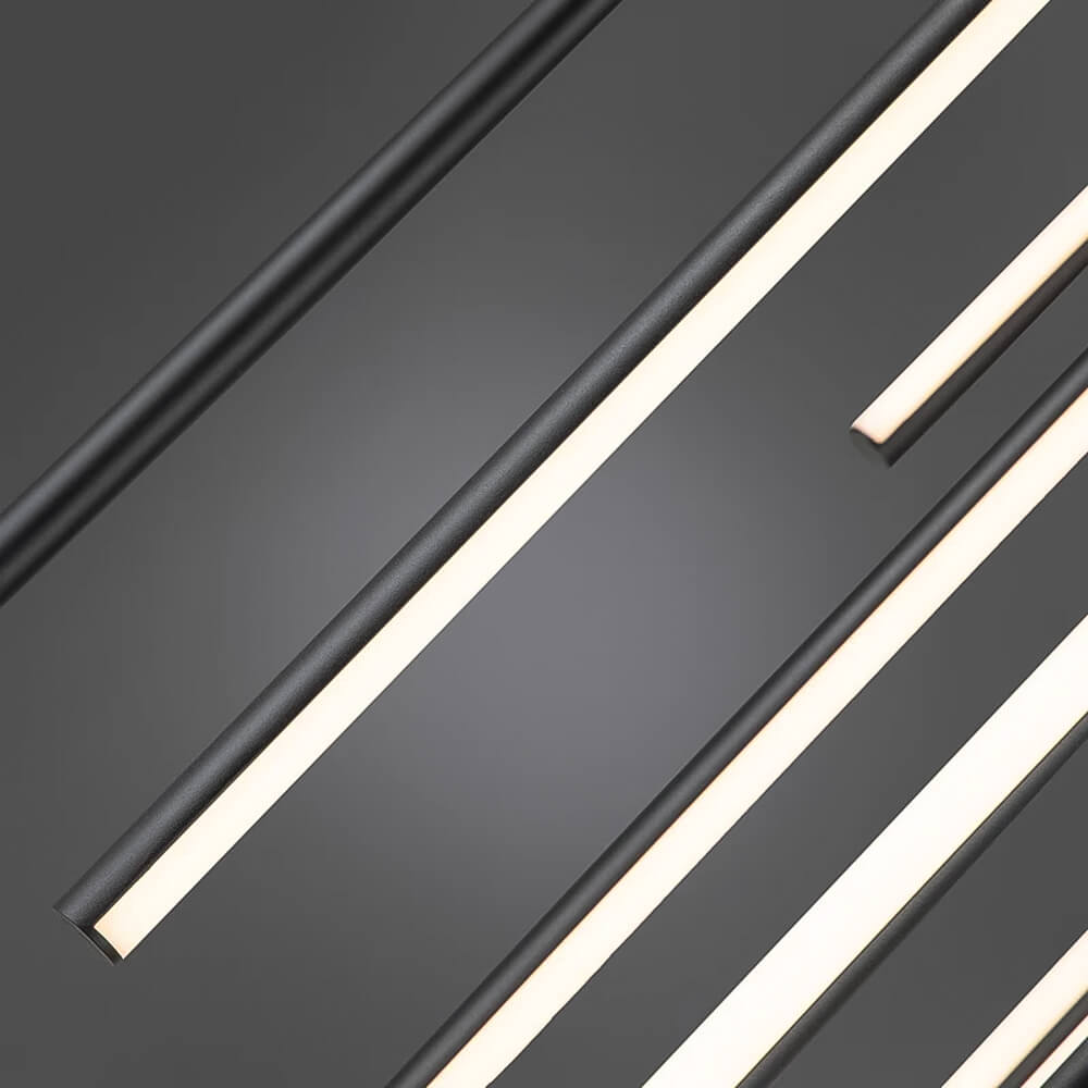 Kronleuchter Wasserfall LED Schwarz Smart für Esszimmer