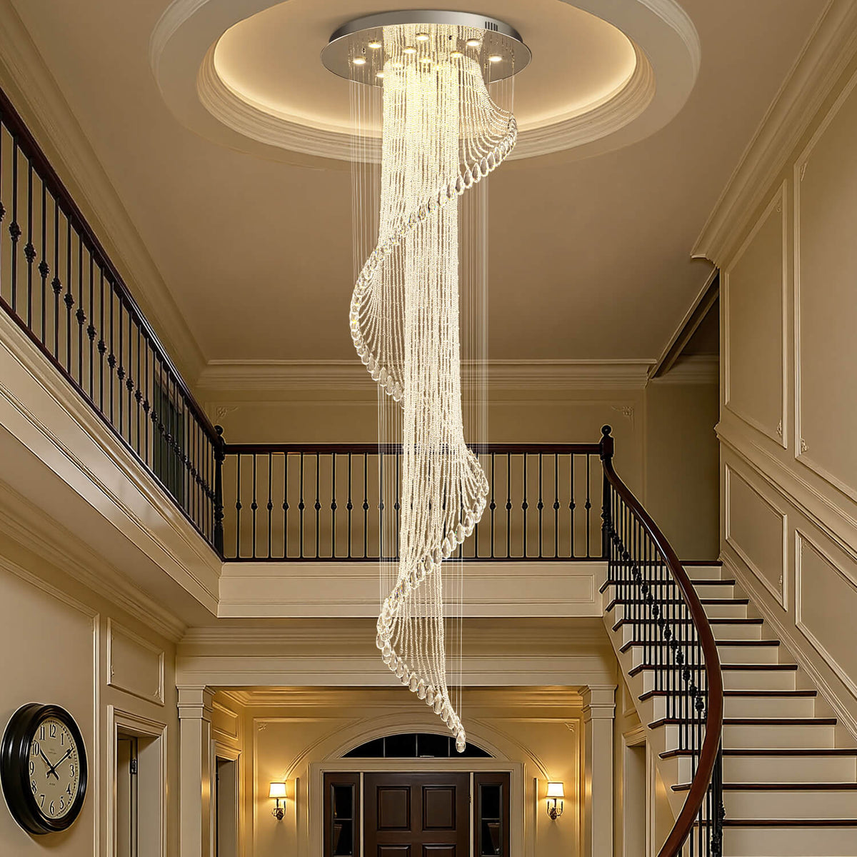 Kronleuchter Spirale Kristall Esszimmer