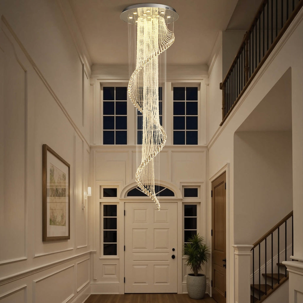 Kronleuchter Spirale Kristall Esszimmer