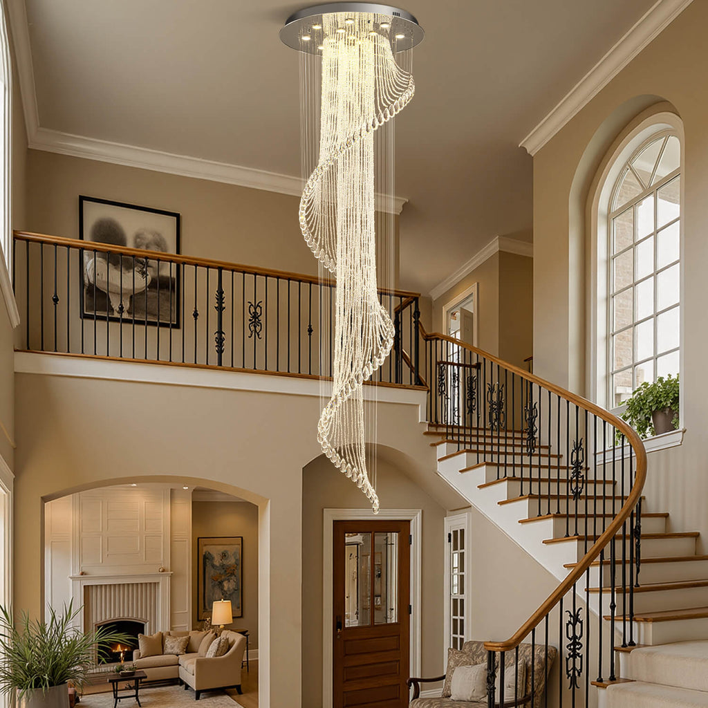 Kronleuchter Spirale Kristall Esszimmer