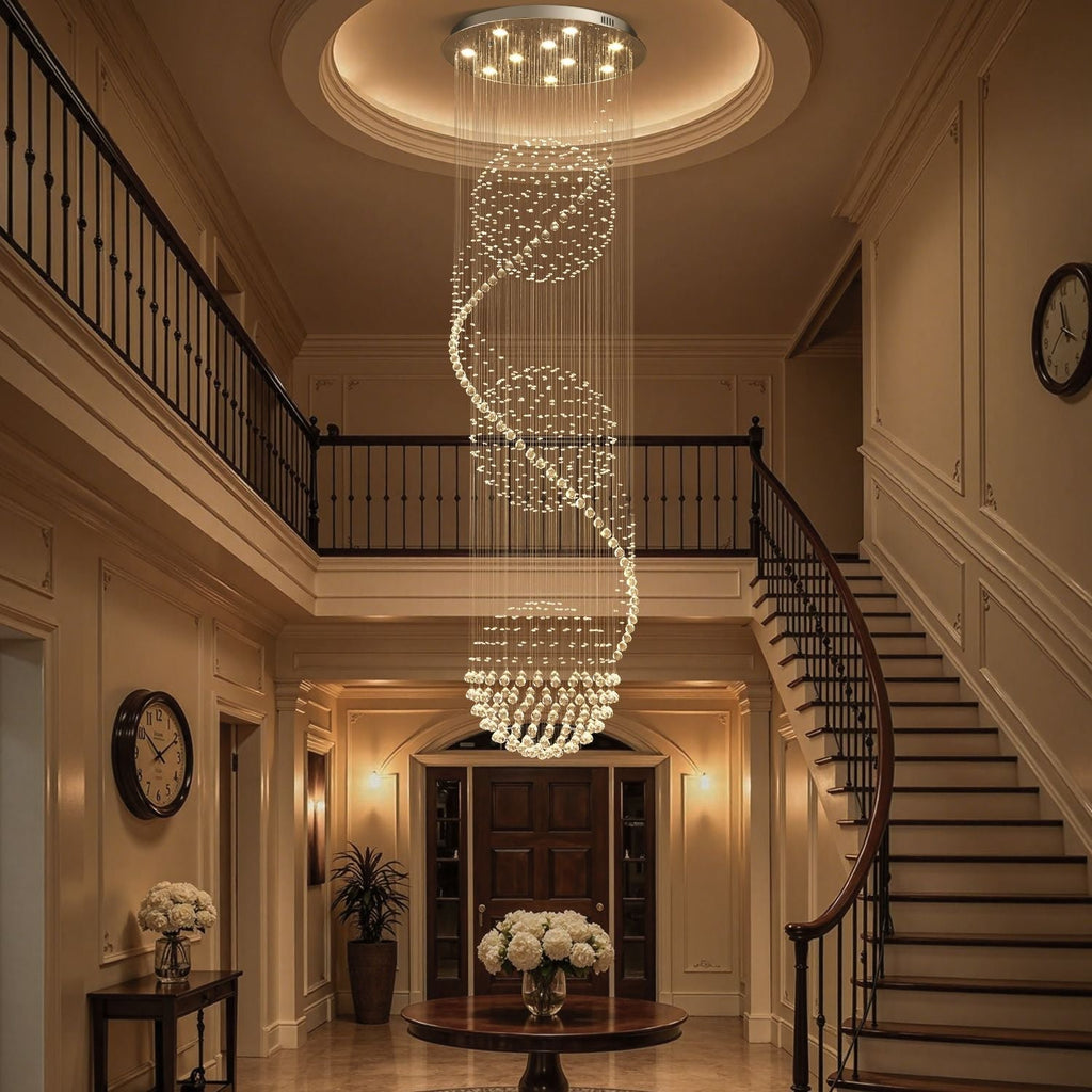Kronleuchter Spirale Kristall Eingang