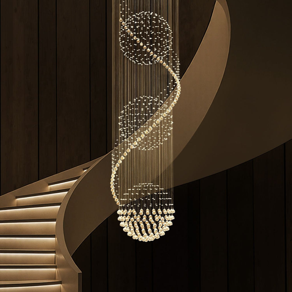 Kronleuchter Spirale Kristall Eingang