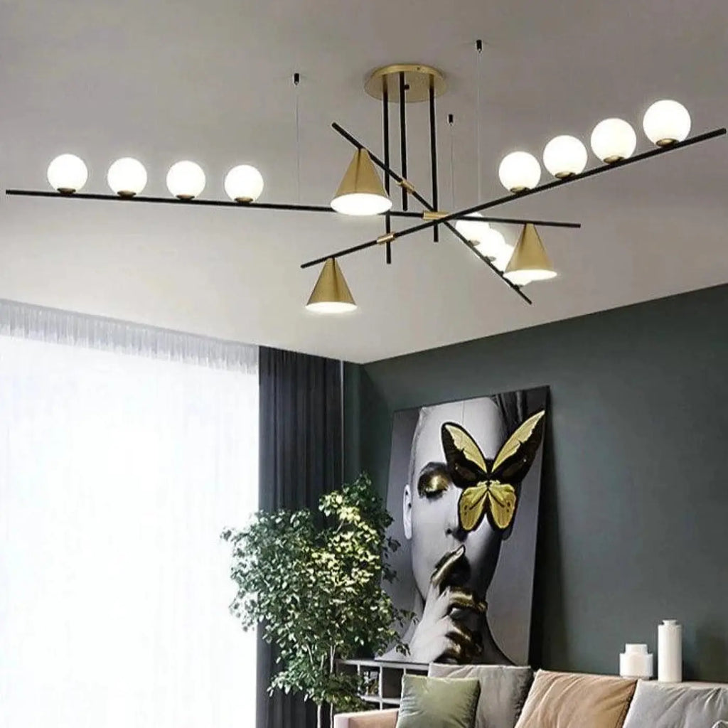 Pendelleuchte Kugel Schwarz Modern