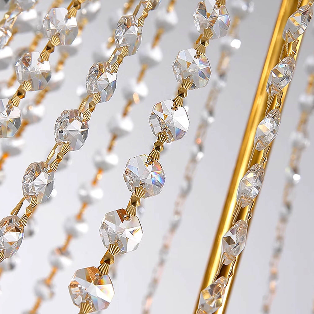 Kronleuchter Kristall Gold Modern für Wohnzimmer