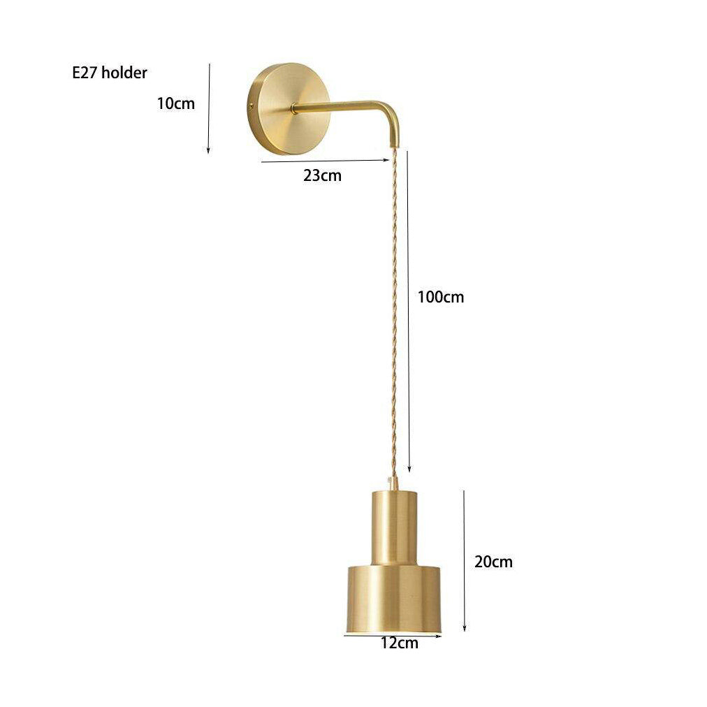 Wandleuchte Golden mit Lampe Hängend Design