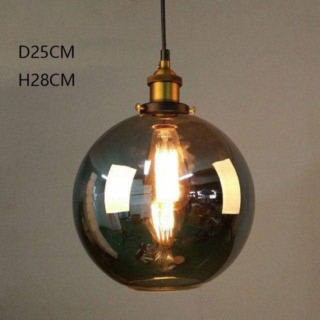 Pendelleuchte aus Rauchglas Vintage