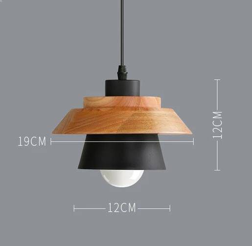 Pendelleuchte Farbiges Metall und Holz Stil Skandinavisch