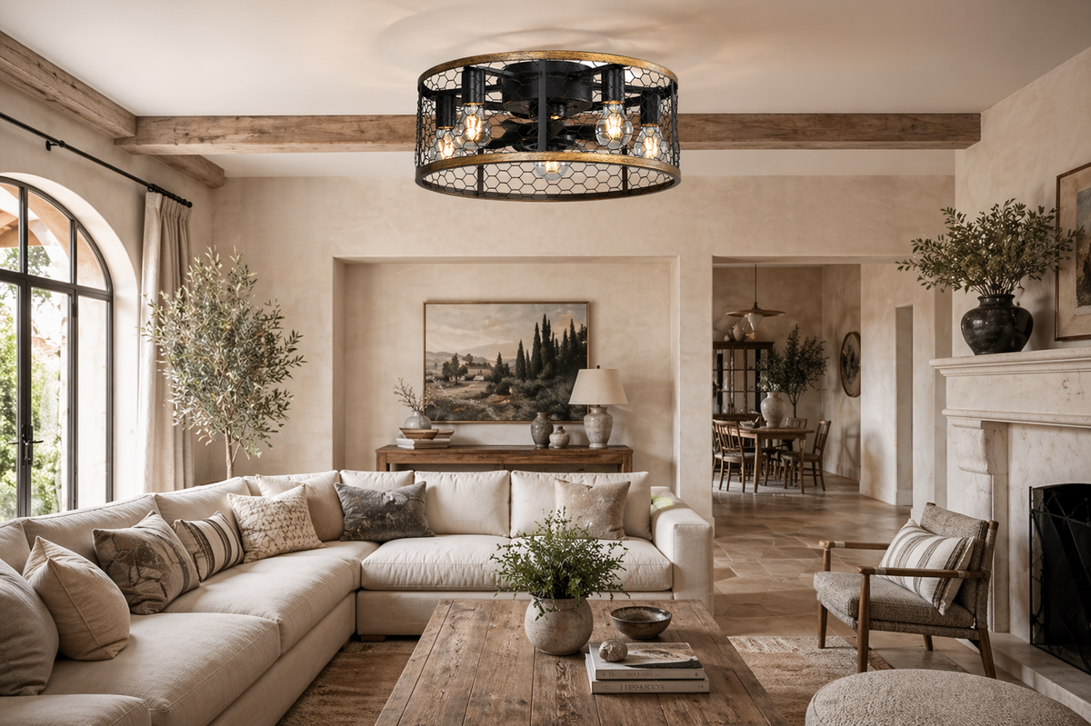Marengo | Käfig-Ventilator LED Fernbedienung 51 cm