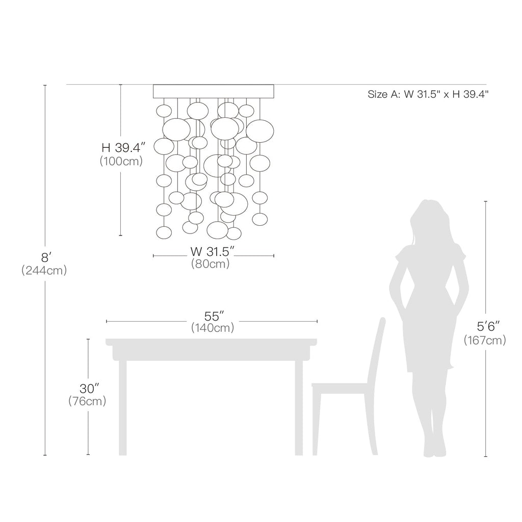 Kronleuchter Rechteckig Kristall Esszimmer 8 Flammig