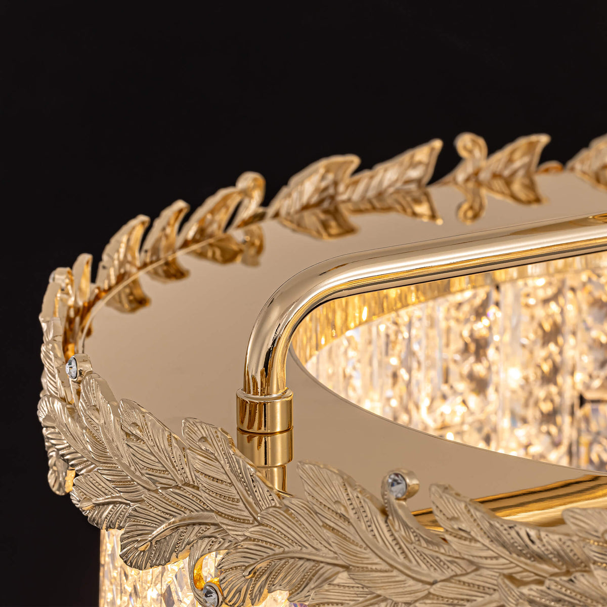 Kronleuchter Rund Kristall Gold Esszimmer