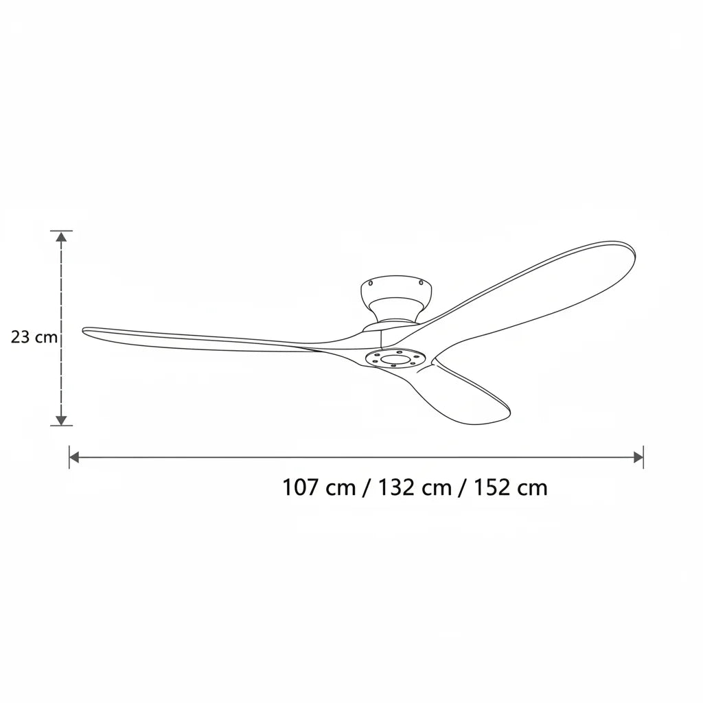 Bjorn | Ventilator aus Massivholz Natur und Weiß