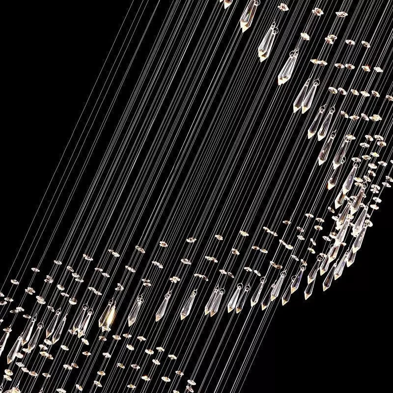 Kronleuchter Spirale aus K9-Kristall für Treppenhaus