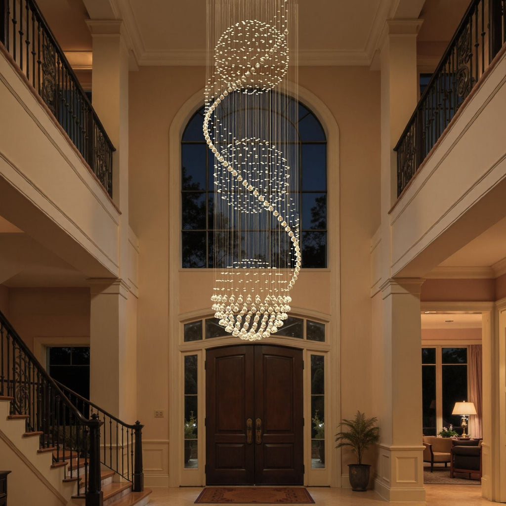 Kronleuchter Spirale Kristall Eingang