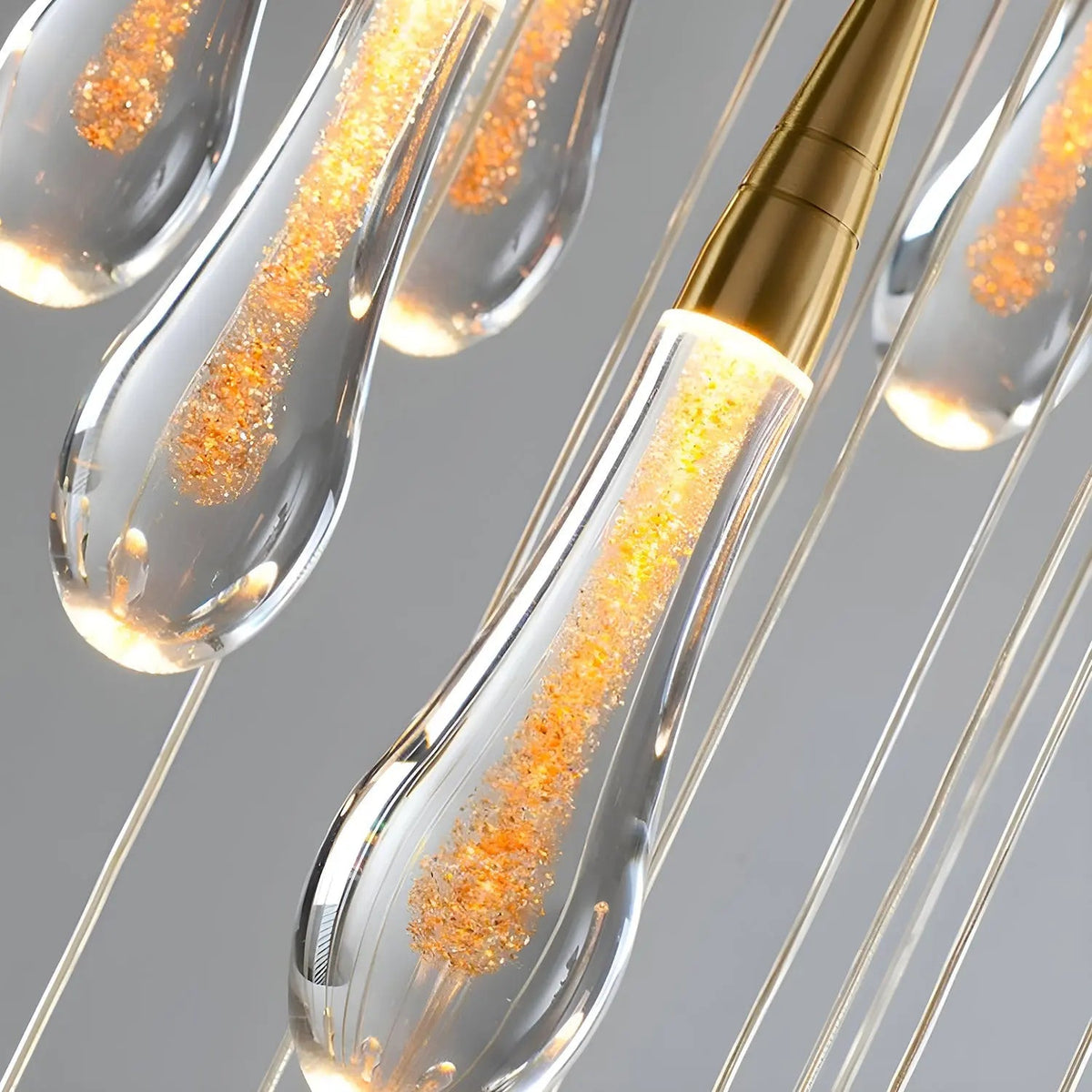 Kronleuchter Spirale LED Gold für Wohnzimmer und Esszimmer
