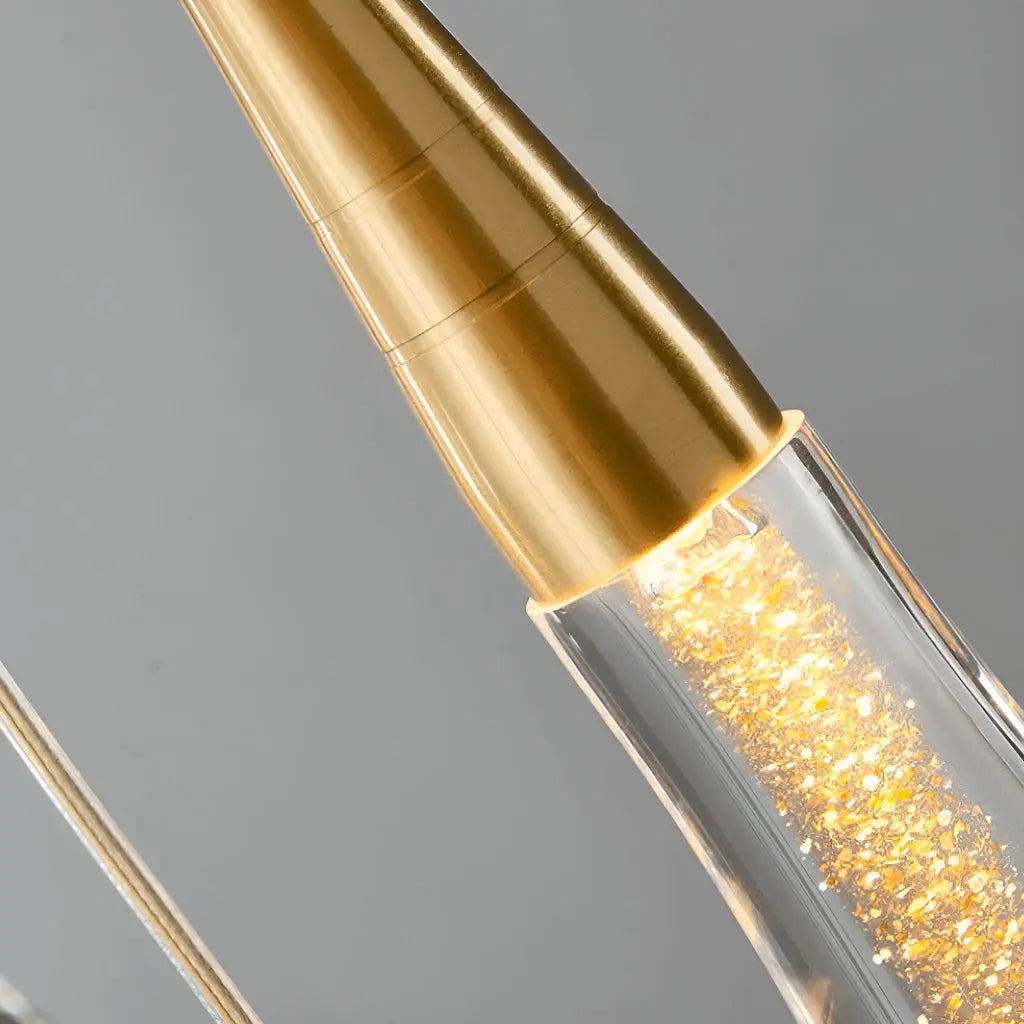 Kronleuchter Spirale LED Gold für Wohnzimmer und Esszimmer