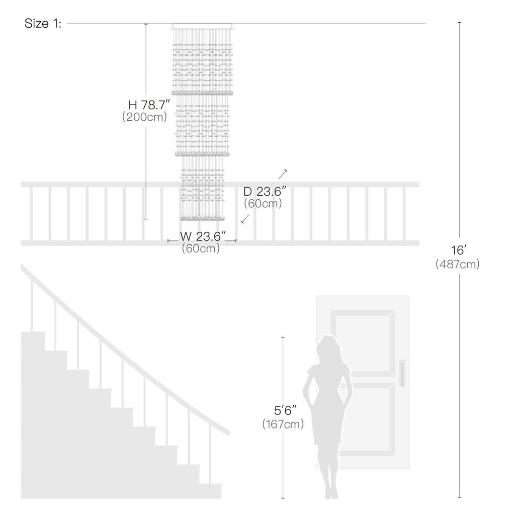 Kronleuchter Quadratisch Kristall Silber Wohnzimmer