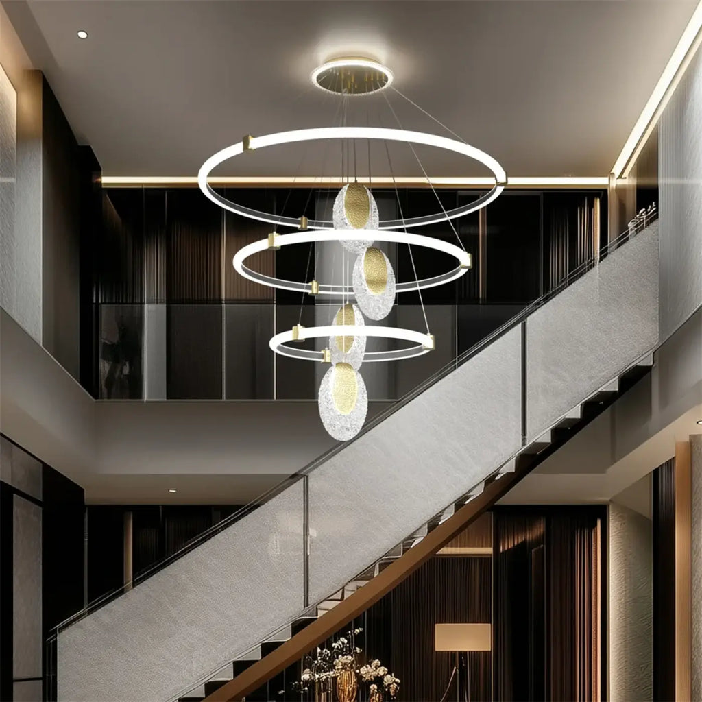 Pendelleuchte LED mit Spiralen Gold