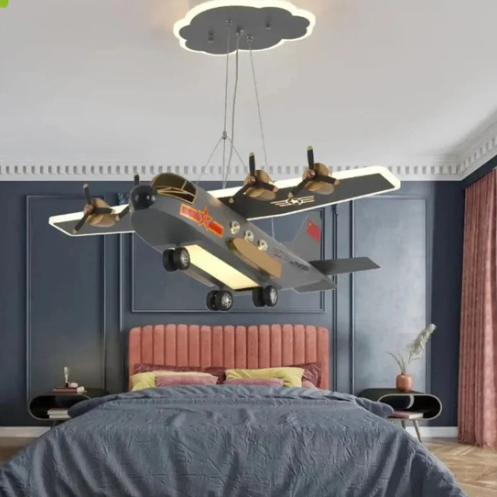 Pendelleuchte Flugzeug LED für Schlafzimmer Kinder