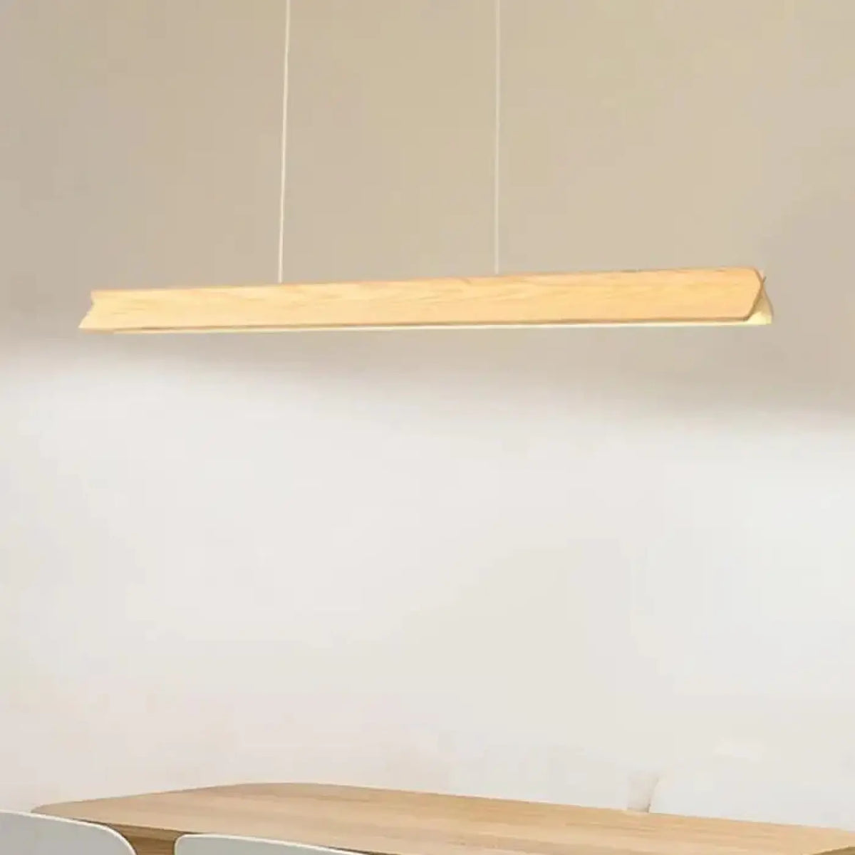 Pendelleuchte LED Linear aus Dunklem Holz