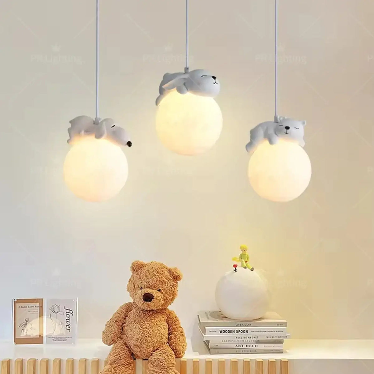 Pendelleuchte Kugeln Tiere für Schlafzimmer Kinder