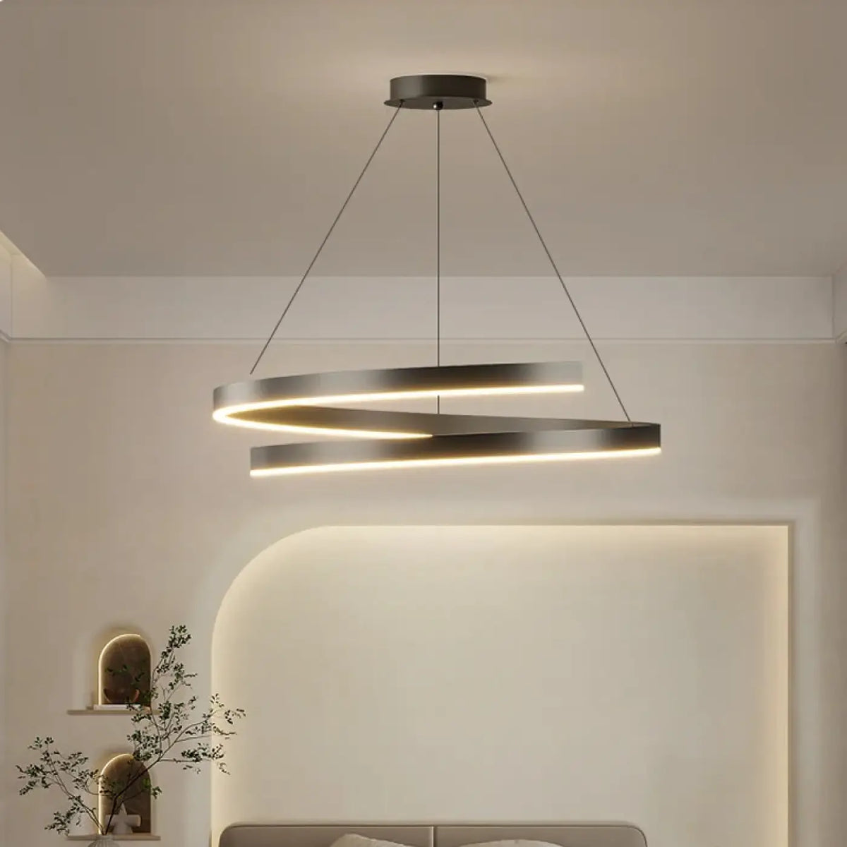 Pendelleuchte LED mit Ringen Leuchtend