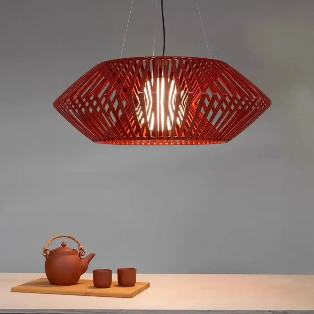 Pendelleuchte Durchbrochen aus Holz für Esszimmer