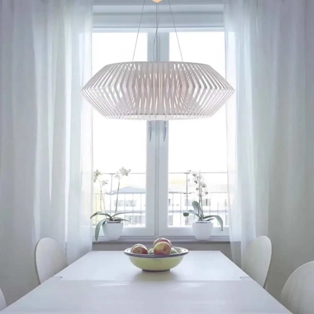 Pendelleuchte Durchbrochen aus Holz für Esszimmer