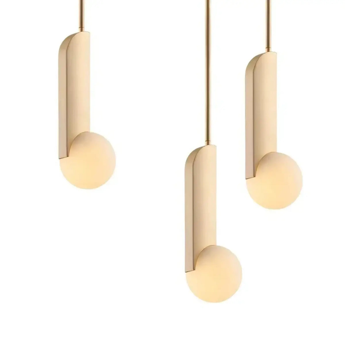 Pendelleuchte Gold Minimalistisch mit Kugel aus Glas