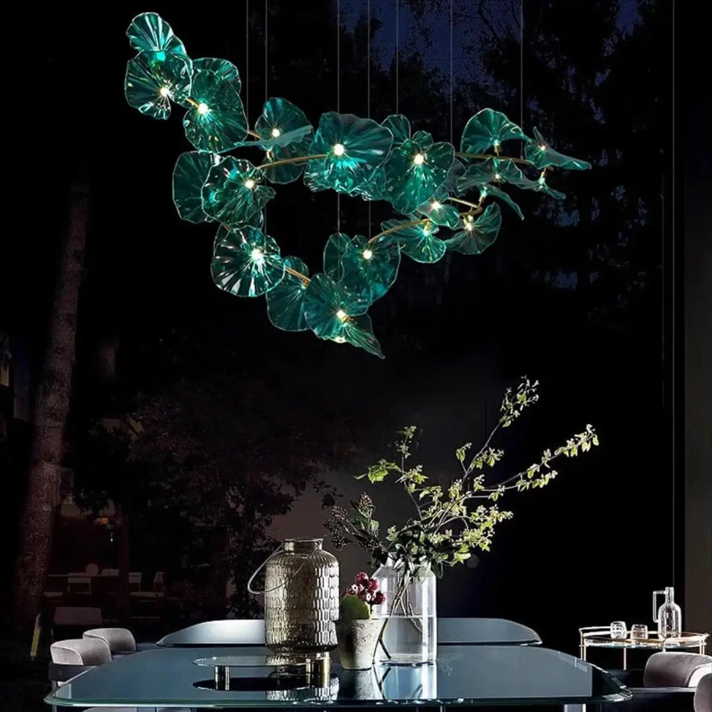 Pendelleuchte aus Glas Skulptural Effekt Pflanzlich