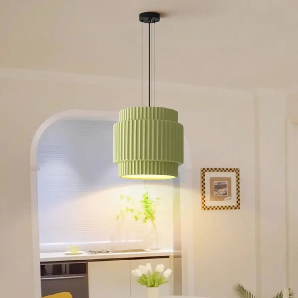 Pendelleuchte Lampenschirm Plissiert für Schlafzimmer