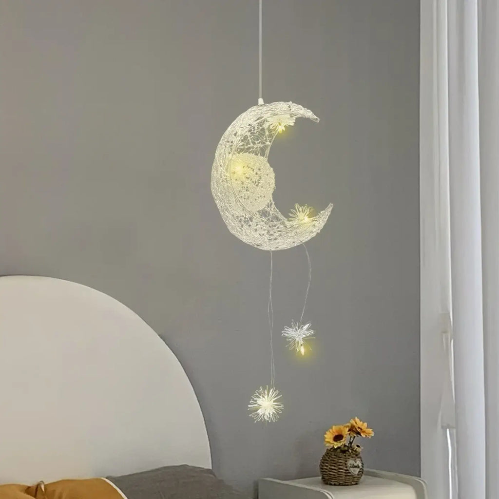 Pendelleuchte Mond Sternen für Schlafzimmer