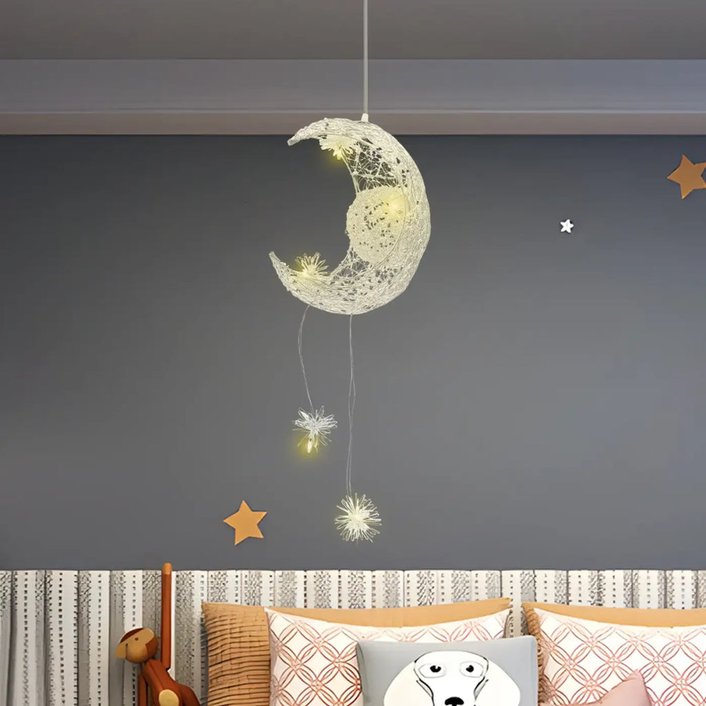 Pendelleuchte Mond Sternen für Schlafzimmer