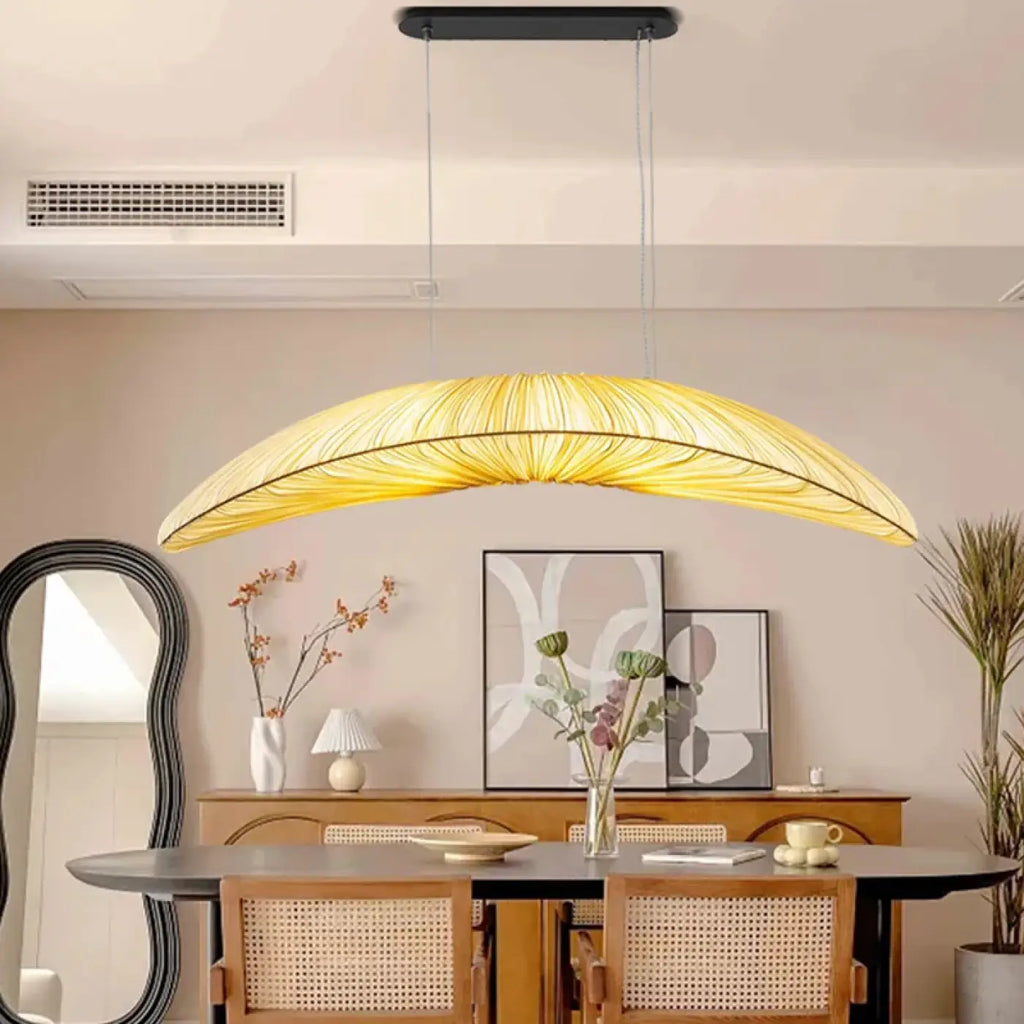 Pendelleuchte Blatt Gebogen Gold