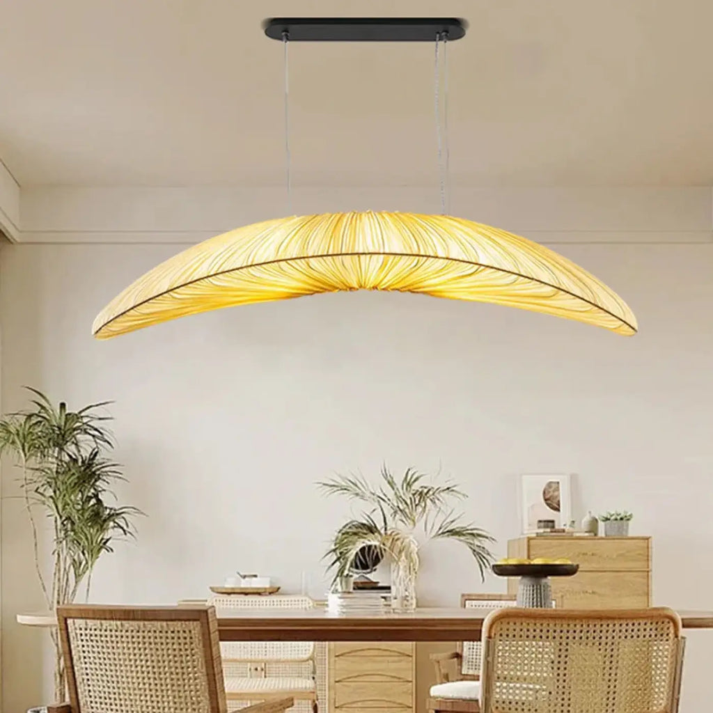 Pendelleuchte Blatt Gebogen Gold