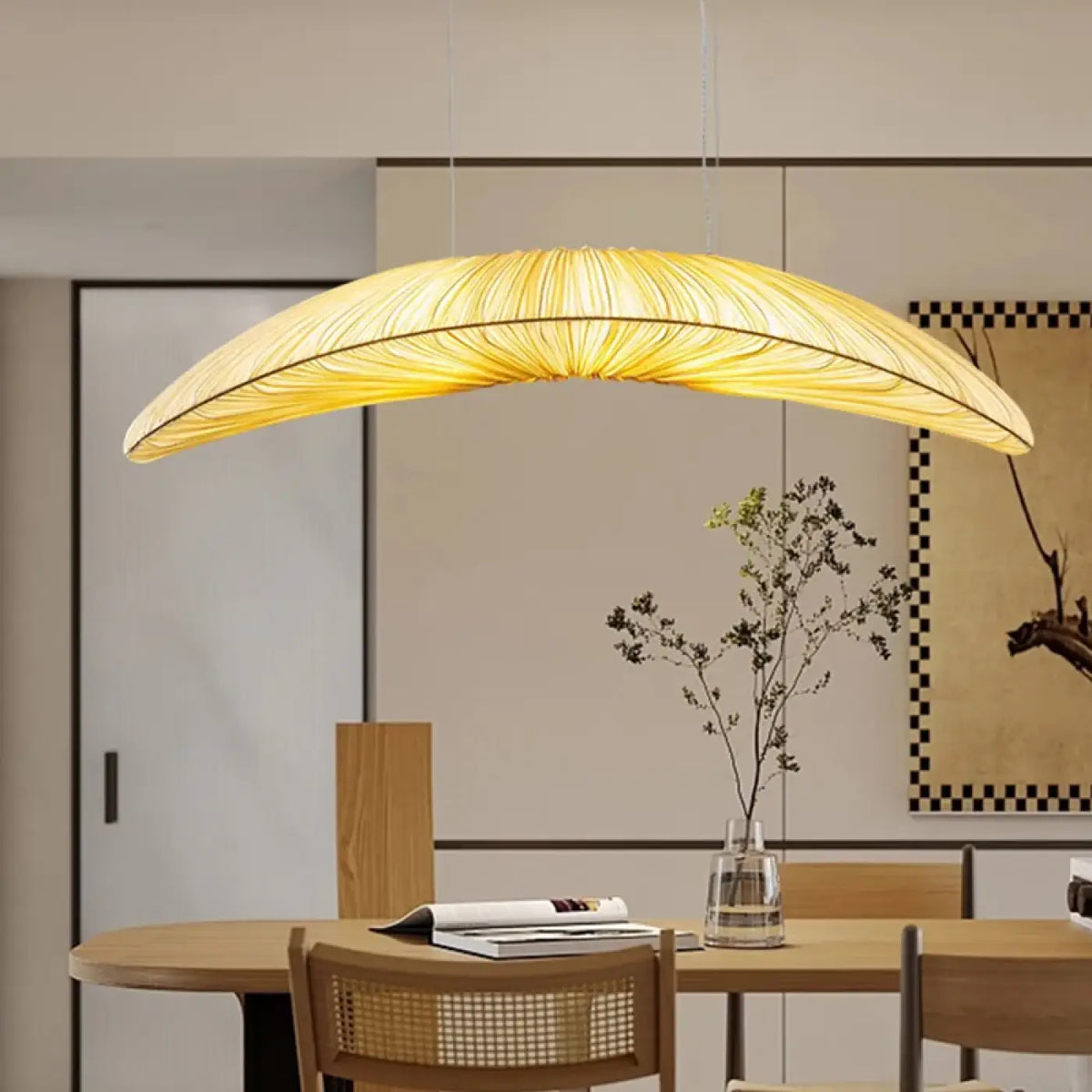 Pendelleuchte Blatt Gebogen Gold