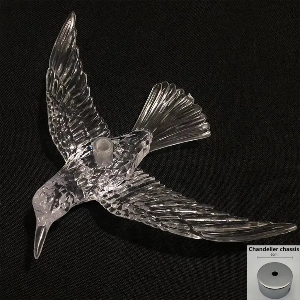 Pendelleuchte Vögel aus Glas für Schlafzimmer und Wohnzimmer