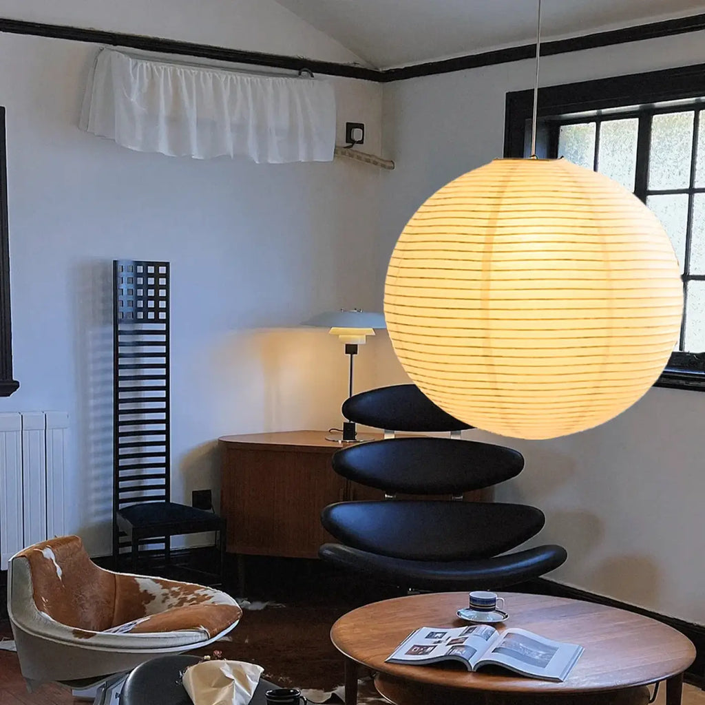 Pendelleuchte Laterne Japanisch Beige