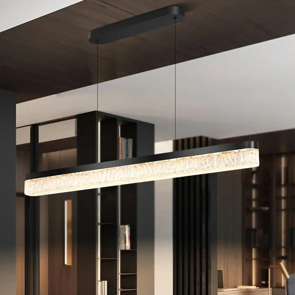 Pendelleuchte Linear Effekt Kristall für Wohnzimmer