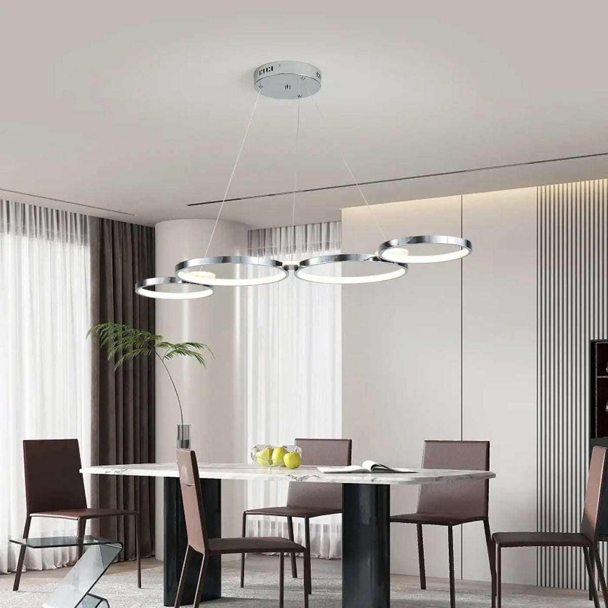 Pendelleuchte LED mit Ringen für Wohnzimmer Schick