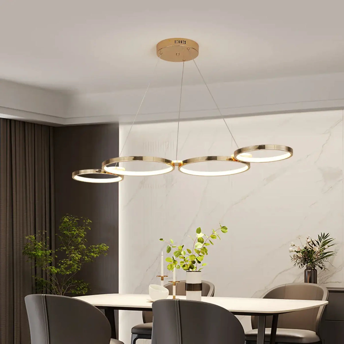 Pendelleuchte LED mit Ringen für Wohnzimmer Schick