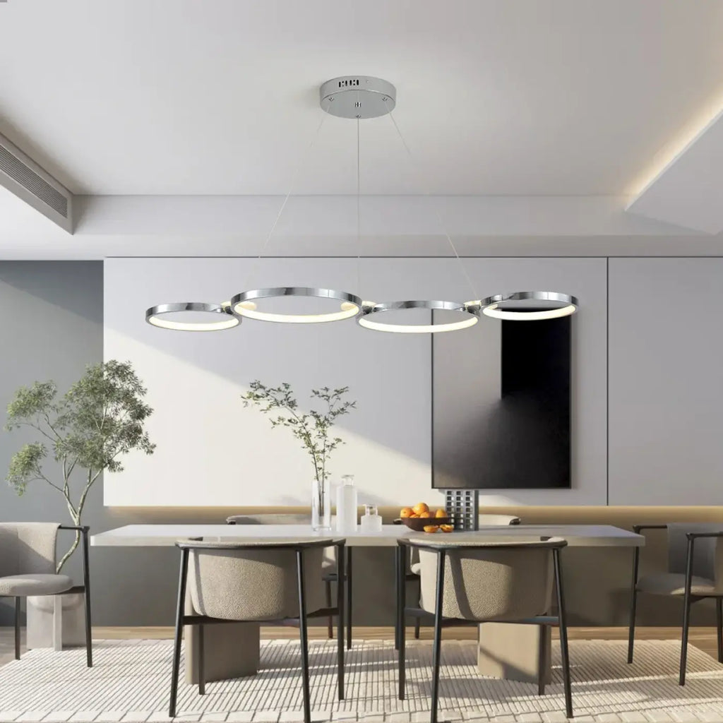 Pendelleuchte LED mit Ringen für Wohnzimmer Schick